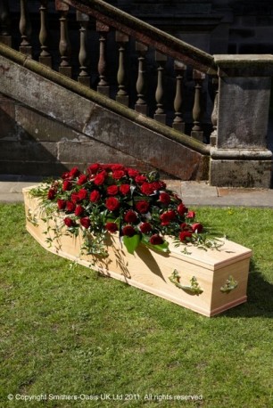 Red Rose Casket Spray